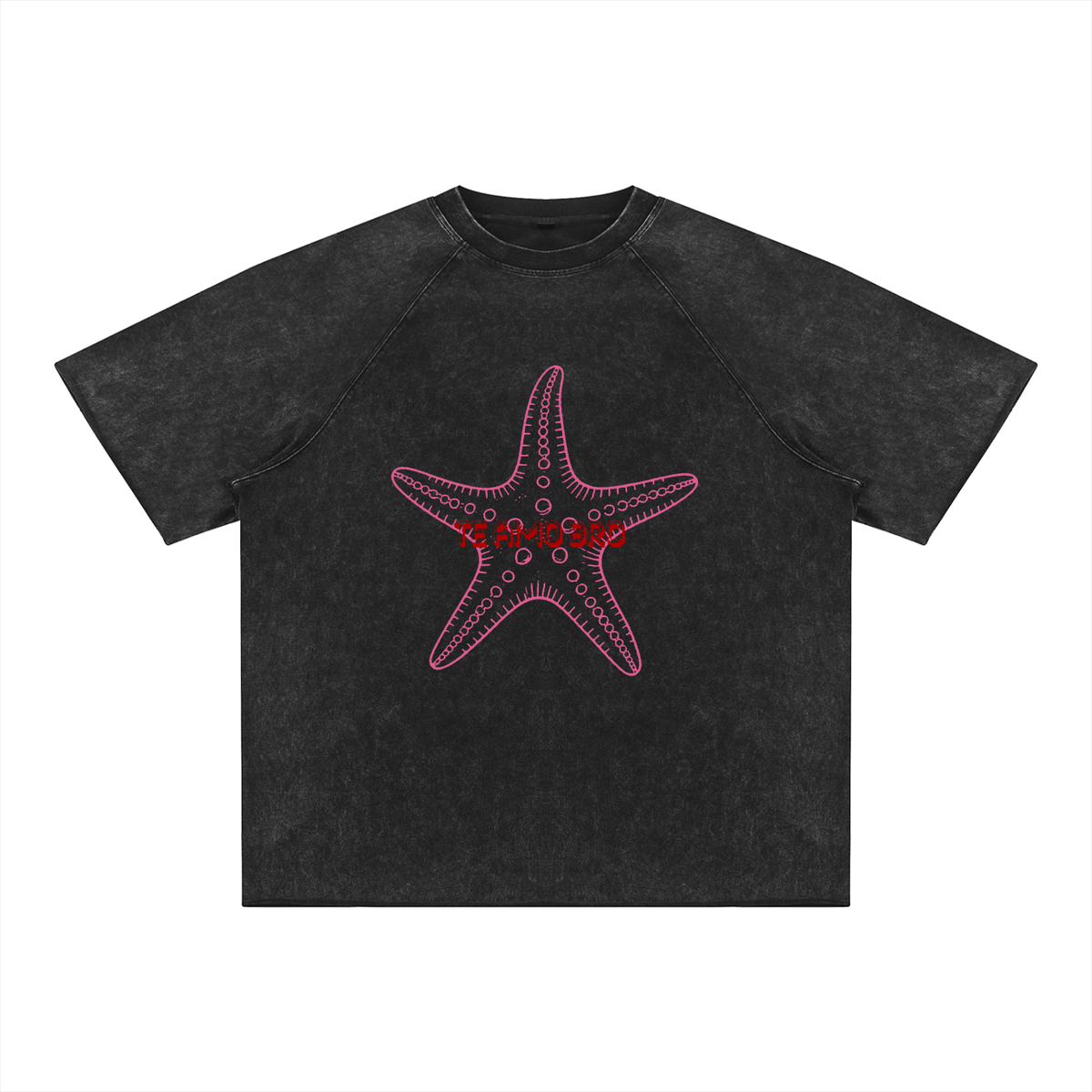 Unisex Mineral Wash Raw Edge T-Shirt