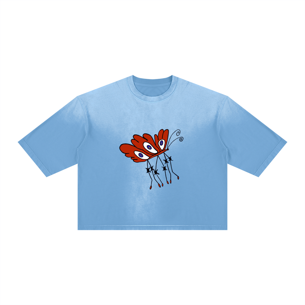 LU4F-Unisex Vintage Wash Sunfade Boxy T-Shirt