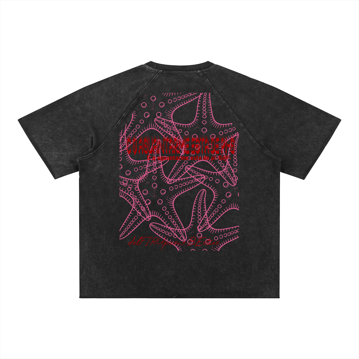 Unisex Mineral Wash Raw Edge T-Shirt